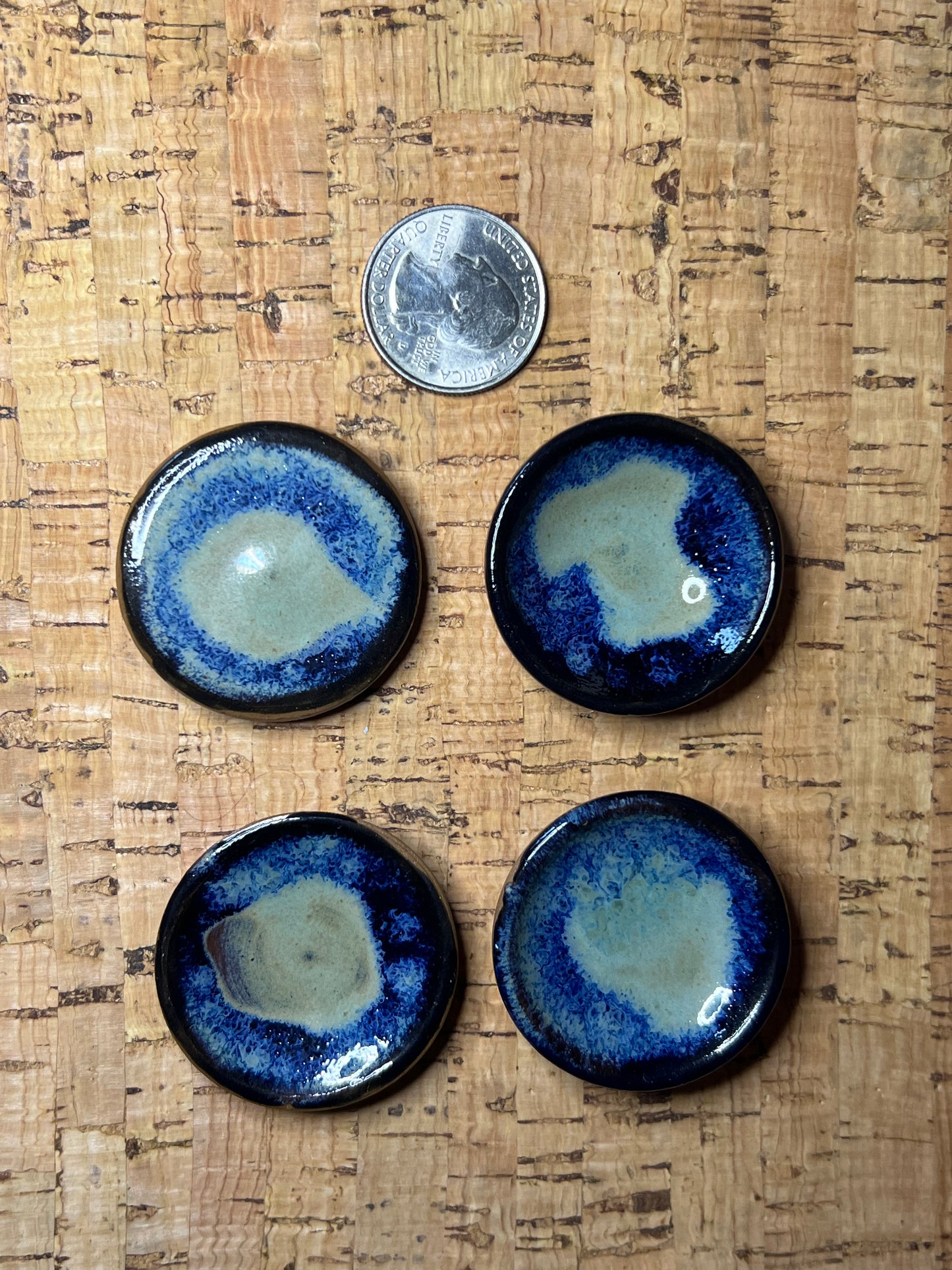 Miniature Plate Sets of 2 in Blue and Sage